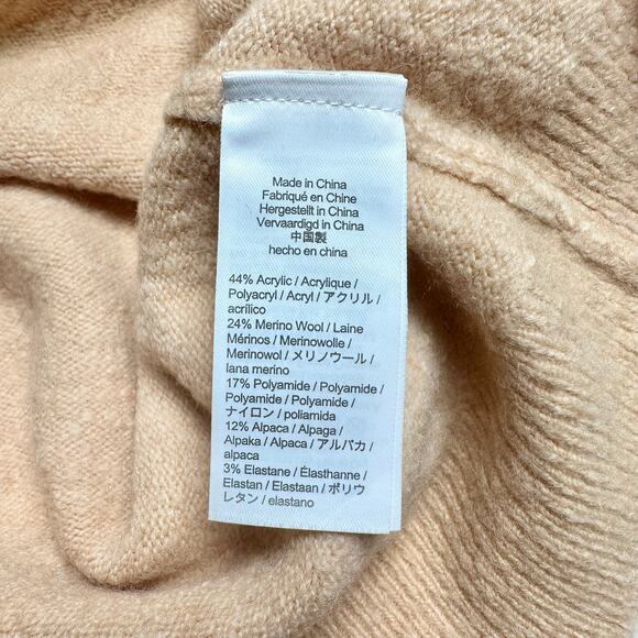 J. Crew | Women | Tan Merino Wool Alpaca Blend Quarter Zip Knit Sweater | Sz XS - Picture 8 of 12